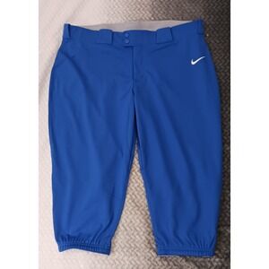 Nike Softball Pants Womens Size XL Blue Vapor 3/4 Length Dri-Fit Baseball NEW